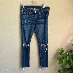 Rag and Bone‎ size 28 skinny Women's Blue Distressed Jeans